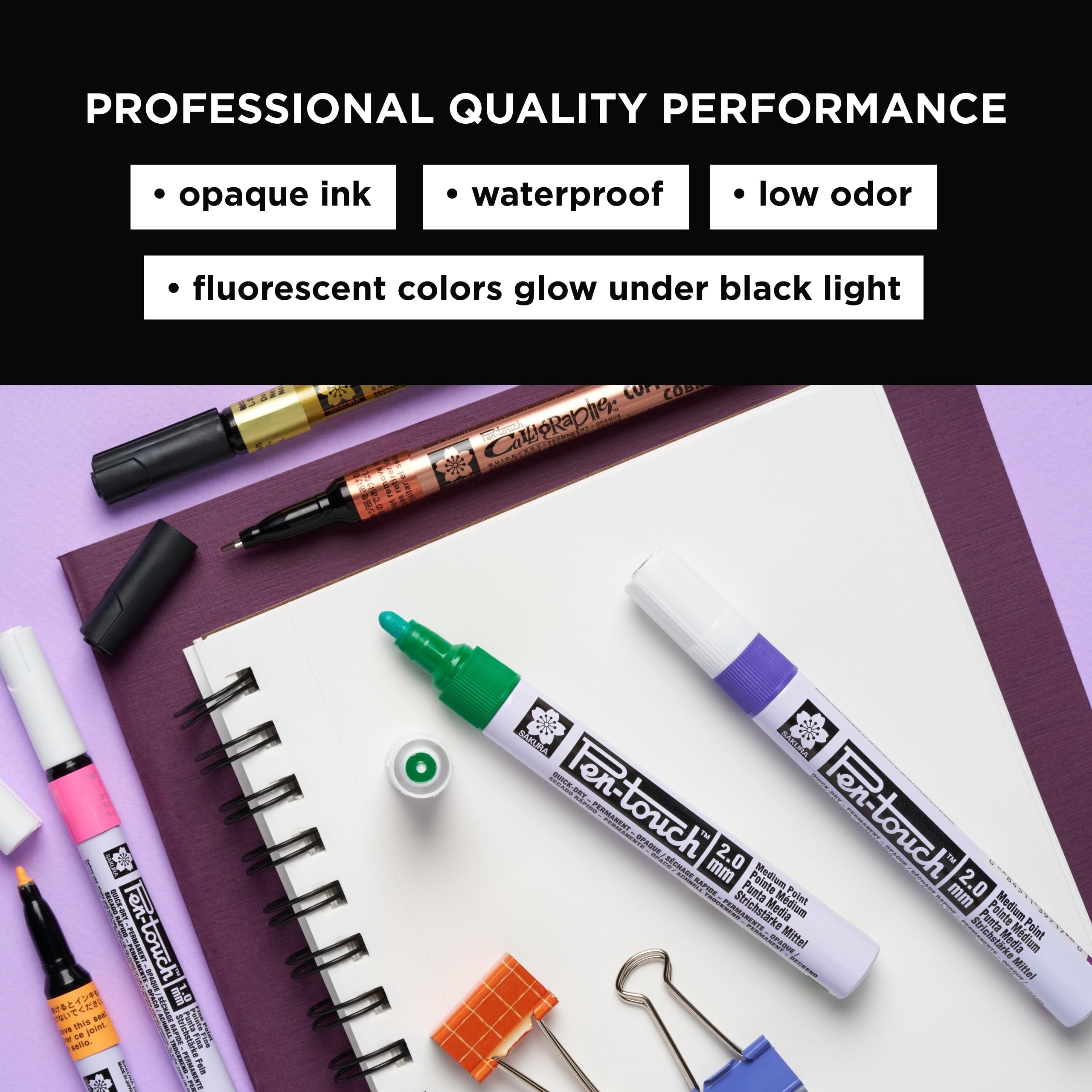 Amazon.com: SAKURA Pen-touch - Marcadores de pintura fluorescente